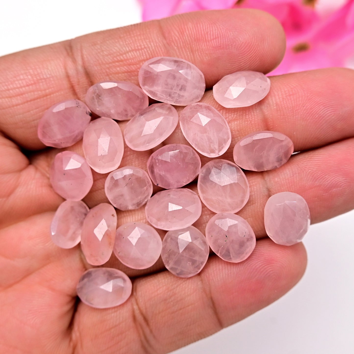 80.20cts Rose Quartz Freeform Shape 10x14mm - 8x13mm AA Grade Gemstone Parcel - Total 20 Pcs in One