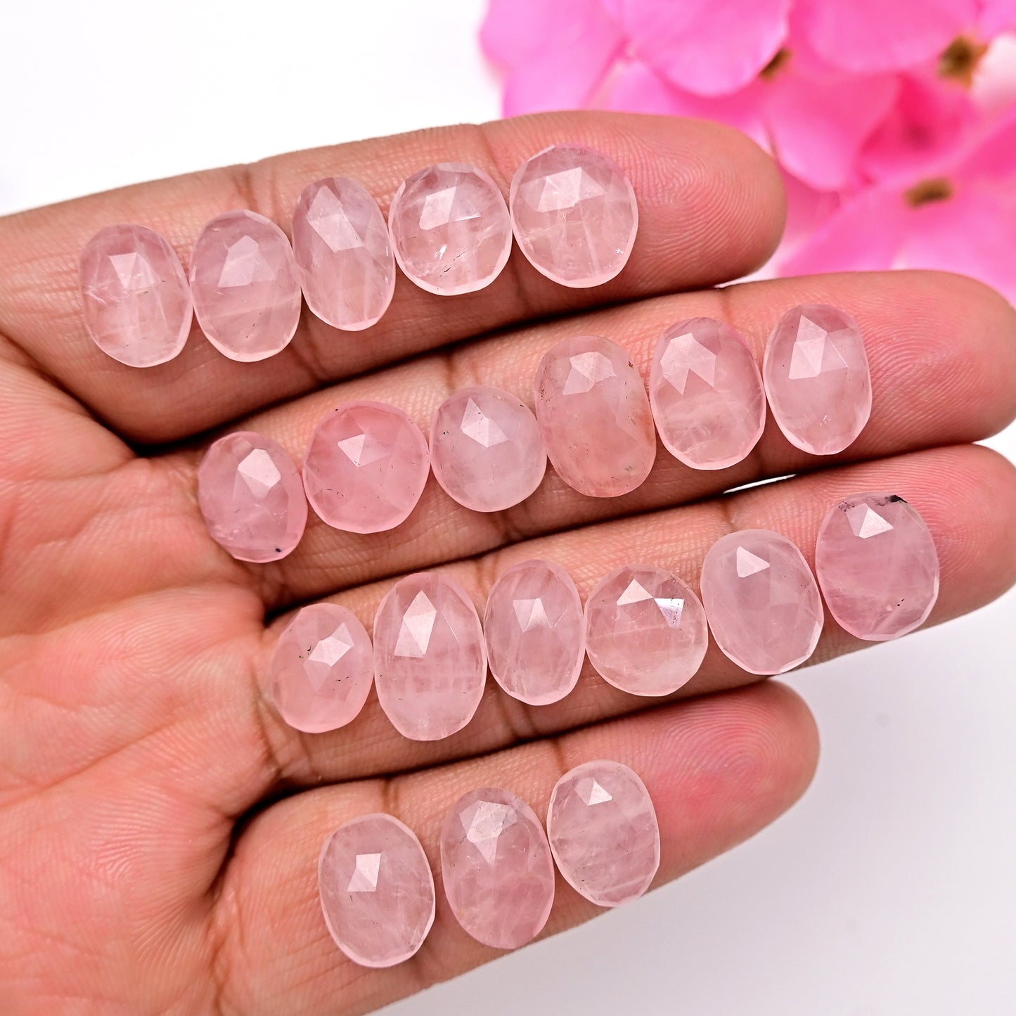 80.20cts Rose Quartz Freeform Shape 10x14mm - 8x13mm AA Grade Gemstone Parcel - Total 20 Pcs in One