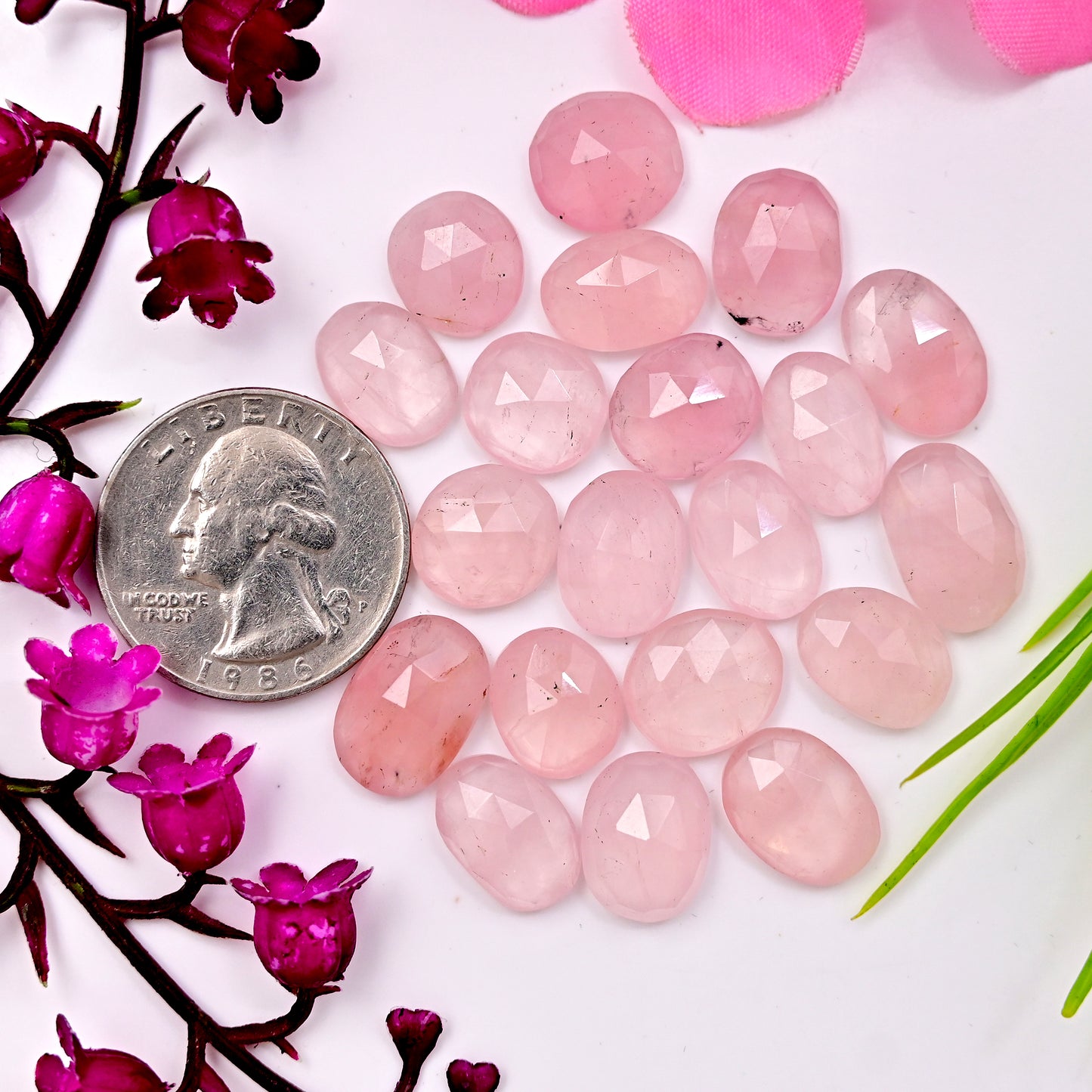 80.20cts Rose Quartz Freeform Shape 10x14mm - 8x13mm AA Grade Gemstone Parcel - Total 20 Pcs in One