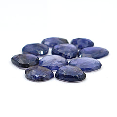 Iolite Rosecut Cabochons | Freeform Indigo Blue Gemstones For Jewelry