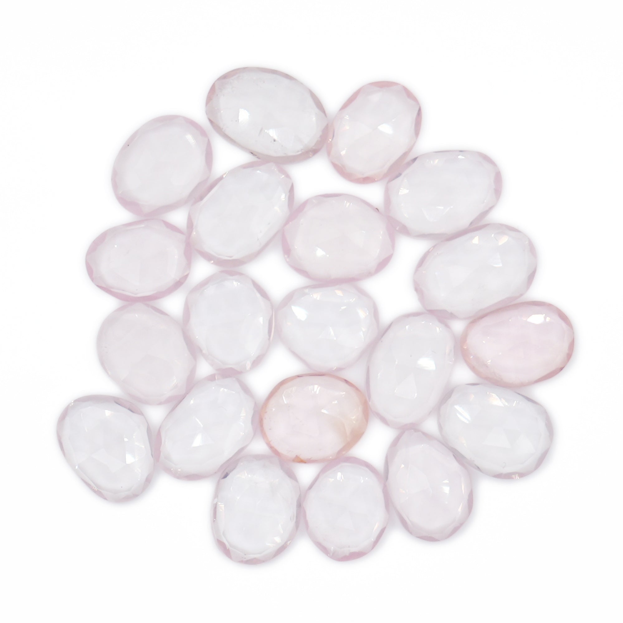 Rose Quartz Freeform Cabochons | Pink Crystal Gemstones for Jewelry Making - 20 Pices