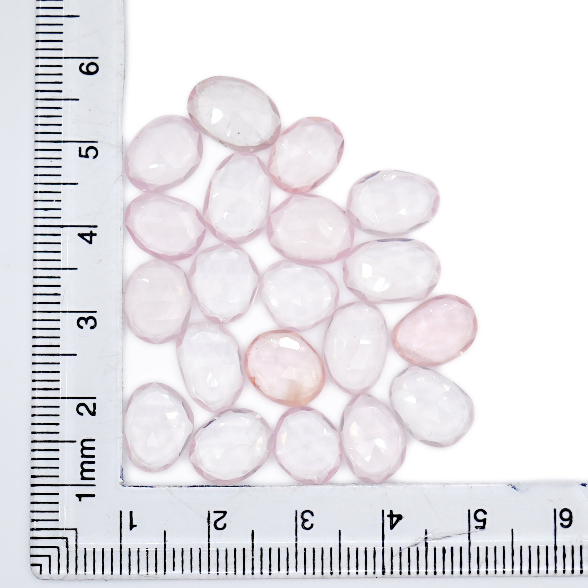 Rose Quartz Freeform Cabochons | Pink Crystal Gemstones for Jewelry Making - 20 Pices
