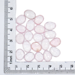 Rose Quartz Freeform Cabochons | Pink Crystal Gemstones for Jewelry Making - 20 Pices