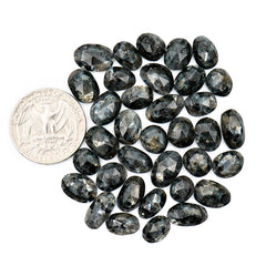 Freeform Larvikite Rose Cut Gemstones | Natural Labradorite Look Cabs for Jewelry