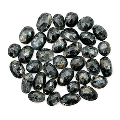 Freeform Larvikite Rose Cut Gemstones | Natural Labradorite Look Cabs for Jewelry