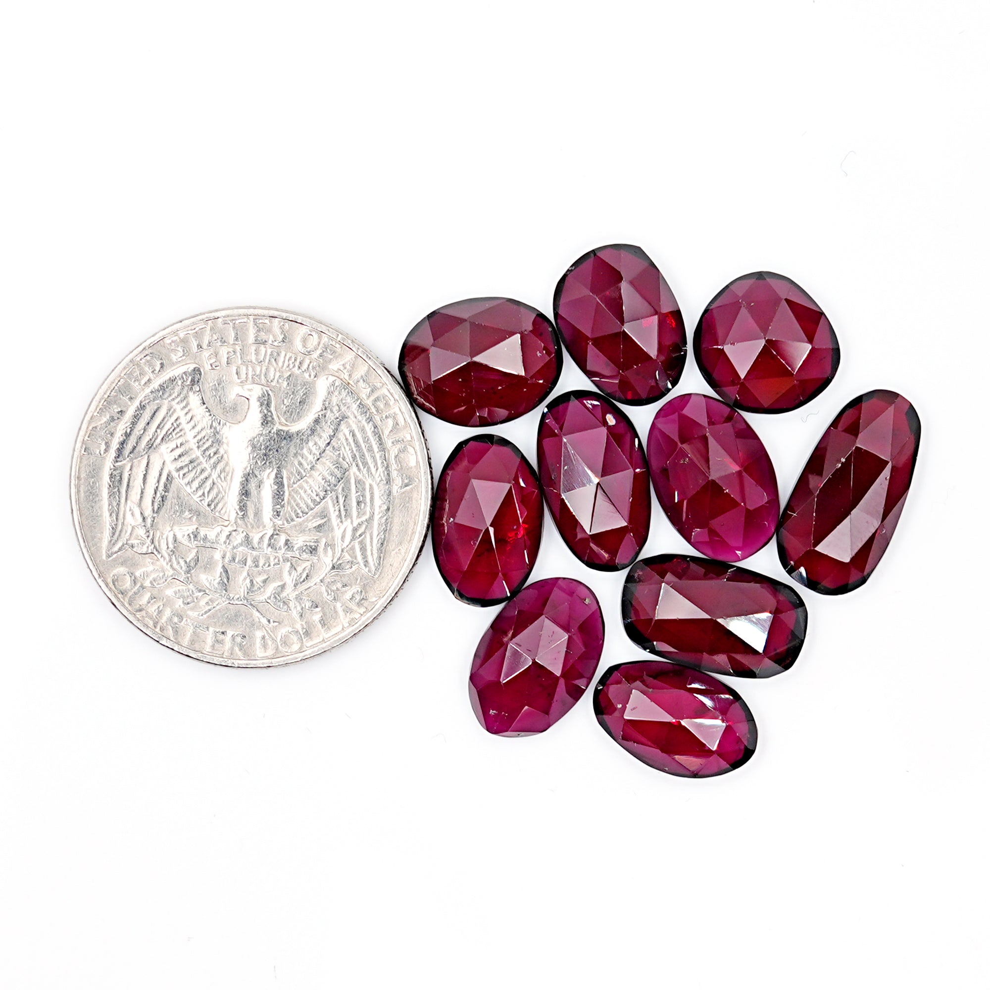 Pink Rhodolite Garnet Rose Cut Natural Cabochons