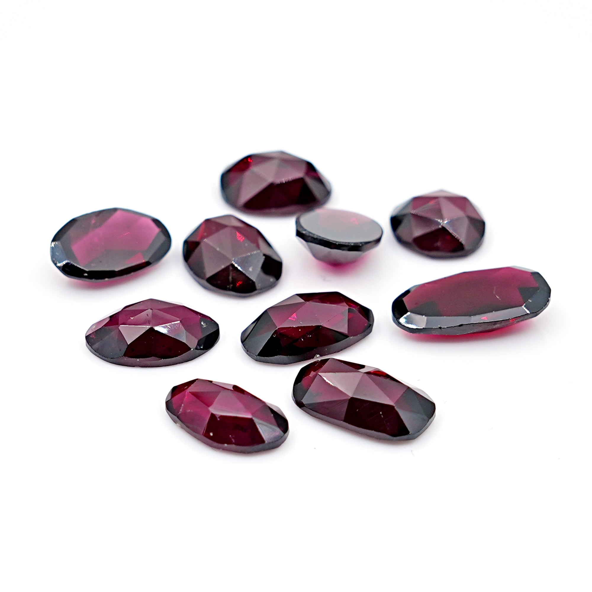 Pink Rhodolite Garnet Rose Cut Natural Cabochons