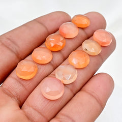 Botswana Agate Round Rose Cut Cabochons | Natural Banded Beauty Gems For Jewelry