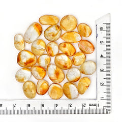 Bio Color Citrine Rosecut Gemstones | Freeform Natural Yellow Quartz for Jewelry Making - 25 Pieces