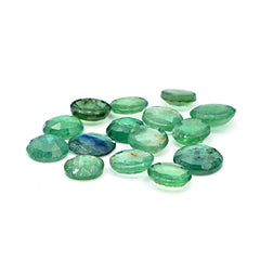 Emerald Green Kyanite Rosecut Round Cabochons | Faceted Rounds Gemstone For Jewelry Making