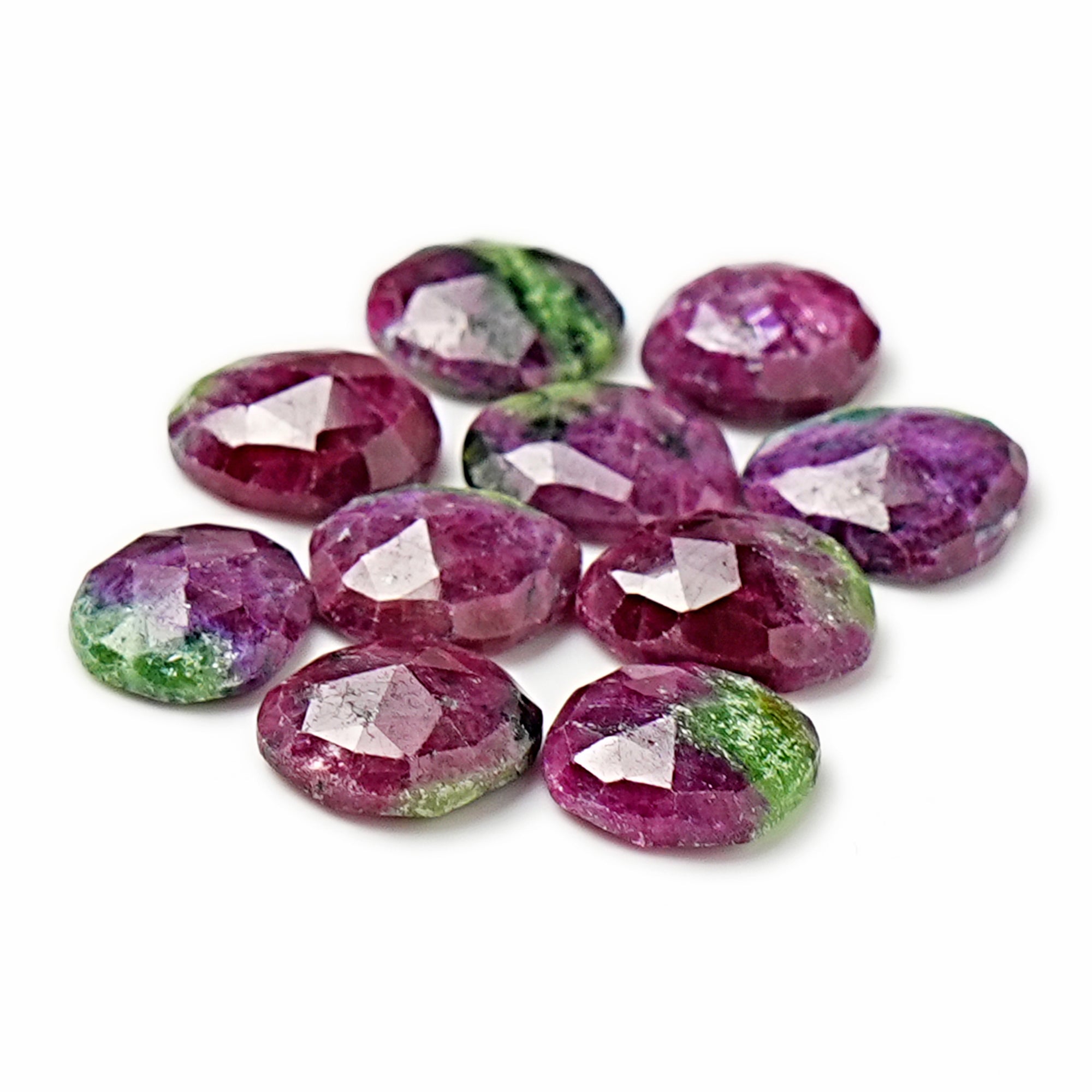 Ruby Zoisite Rosecut Cabochons | Freeform Natural Gemstones for Jewelry Making