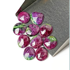 Ruby Zoisite Rosecut Cabochons | Freeform Natural Gemstones for Jewelry Making
