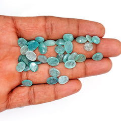 Natural Grandidierite Smooth Rose Cut Gemstones | Freeform Rosecut for Jewelry Making - 42 Pieces