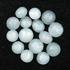 White Moonstone Rose Cut Cabochons | Mix Shape Gemstone For Jewelry Making - 15 Pieces