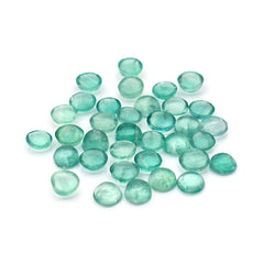 Natural Russian Green Fluorite Smooth Gemstones | Freeform Cabochons for Jewelry Making - 35 Pieces