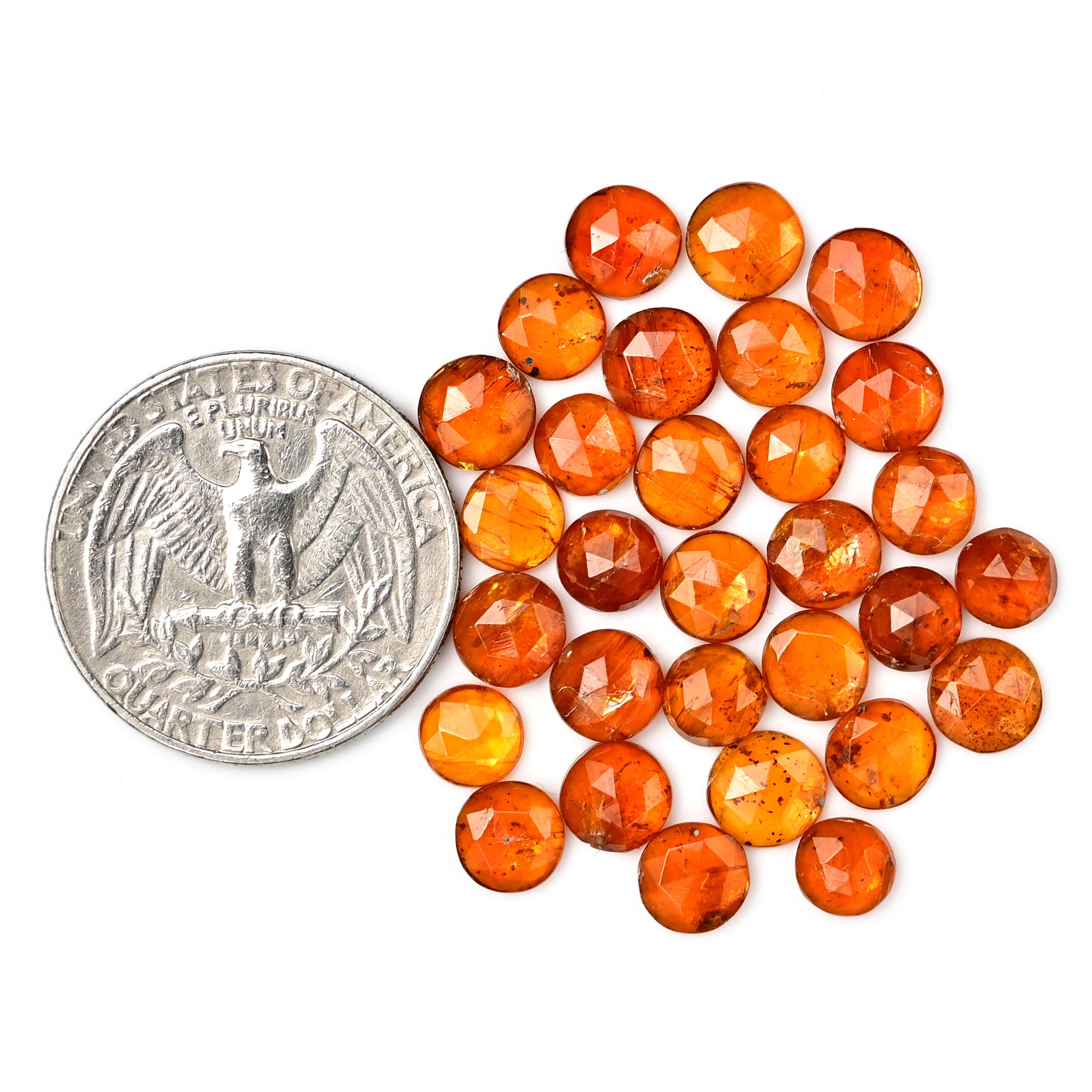 Natural Orange Kyanite Gems | Faceted Freeform Cabochons for Artisan Jewelry - 30 Pieces