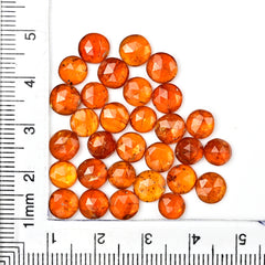 Natural Orange Kyanite Gems | Faceted Freeform Cabochons for Artisan Jewelry - 30 Pieces