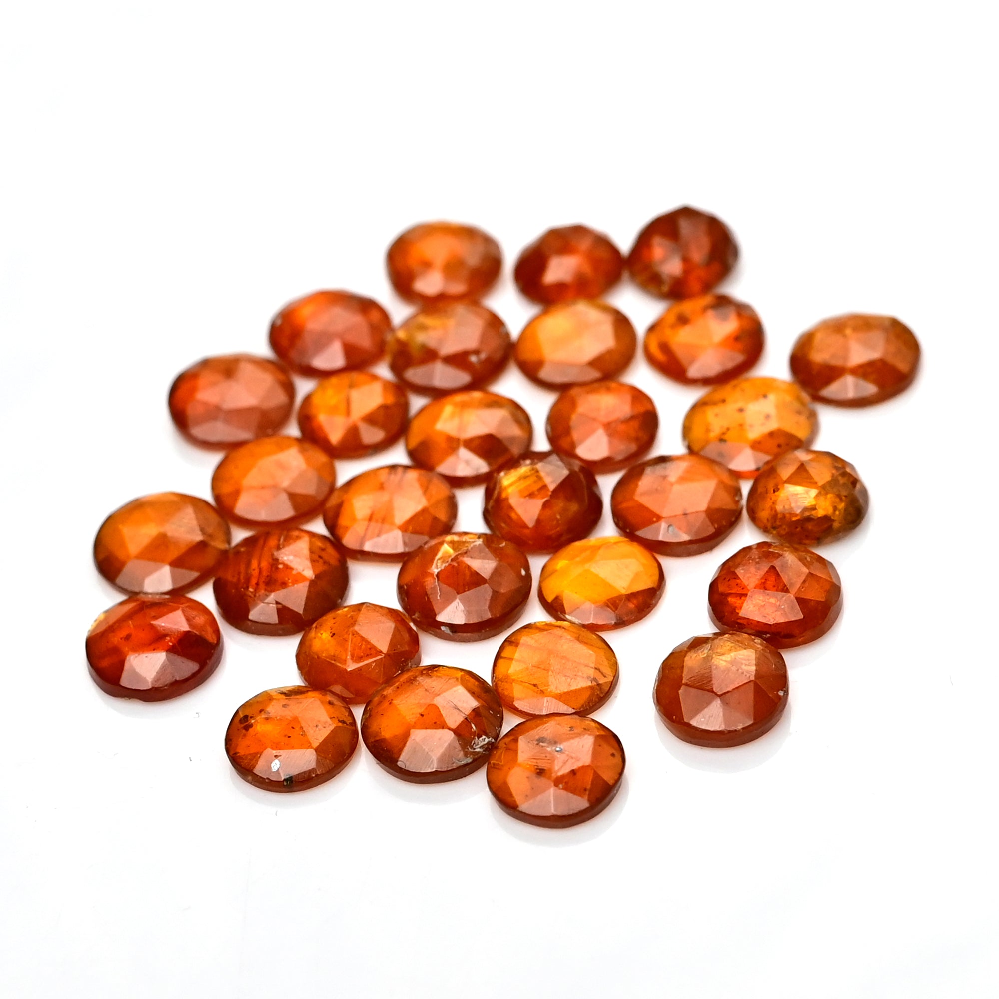 Natural Orange Kyanite Gems | Faceted Freeform Cabochons for Artisan Jewelry - 30 Pieces