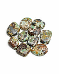 Nevada Turquoise Freeform Cabochons | Natural Southwest Gemstones for Jewelry - 10 Pieces