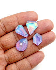 Aurora Opal Mix Shape Rosecut Cabochons | Flashy Gemstones for Statement Jewelry - 4 pieces