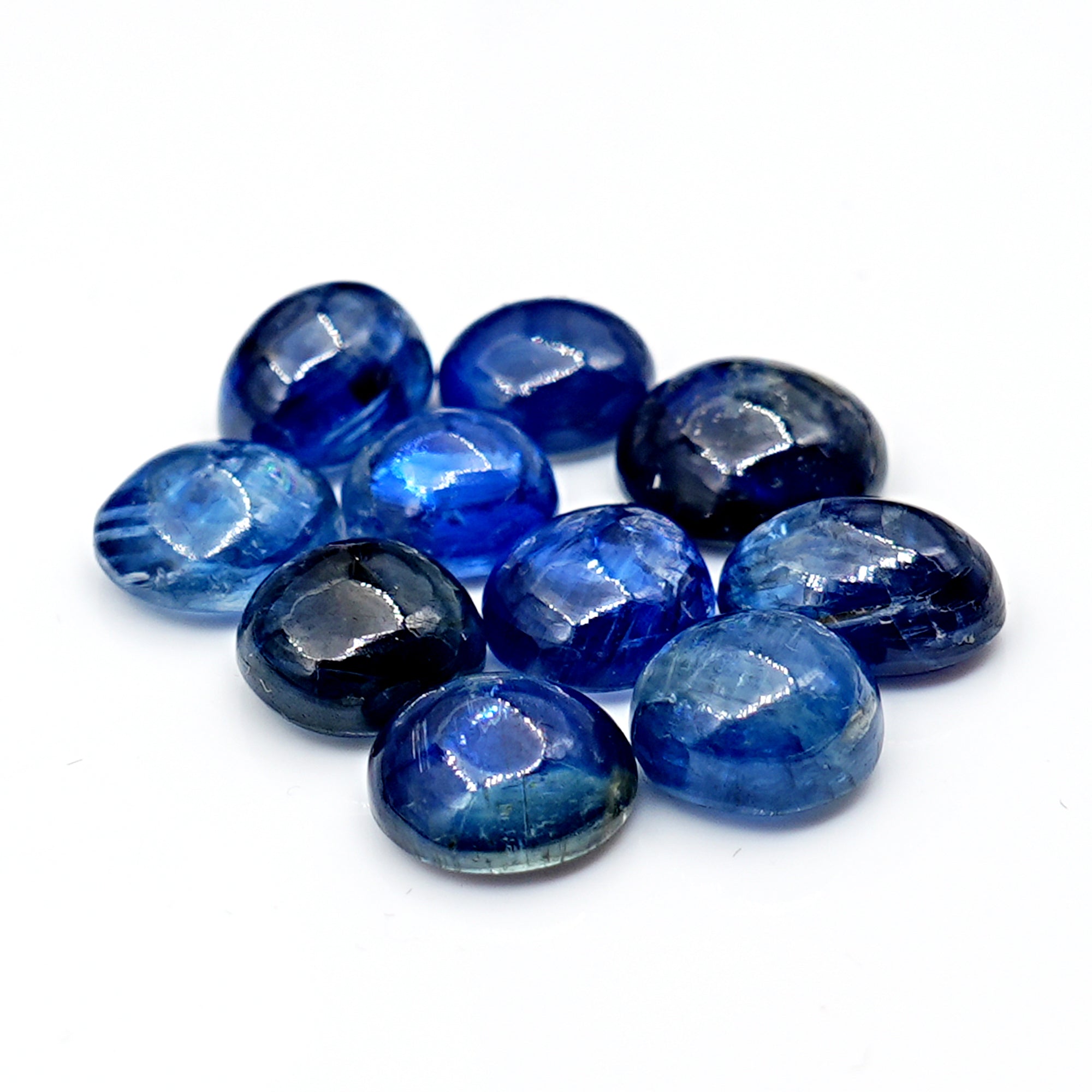 Blue Kyanite Mix Shape Cabochons | Natural Gemstones for Jewelry Making  - 10 pieces
