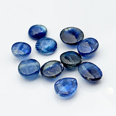Blue Kyanite Mix Shape Cabochons | Natural Gemstones for Jewelry Making  - 10 pieces