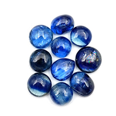 Blue Kyanite Mix Shape Cabochons | Natural Gemstones for Jewelry Making  - 10 pieces