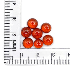 Natural Spessartine Garnet Smooth Cabochons | Round Flat Back Gemstones – 7 Pieces