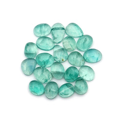 Natural Russian Green Fluorite Smooth Cabochon Gemstones | Freeform Cabochon for Jewelry Making - 20 Pieces