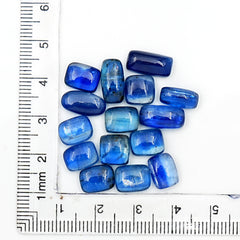 Blue Kyanite Smooth Cabochons, Perfect For September Births.
