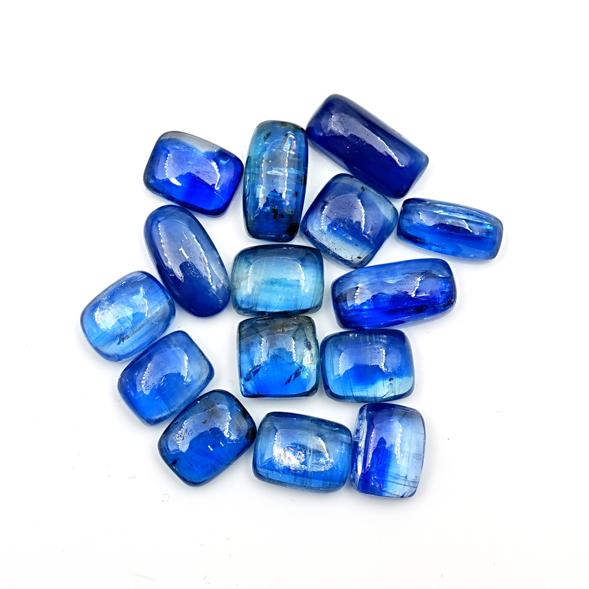 Blue Kyanite Smooth Cabochons, Perfect For September Births.