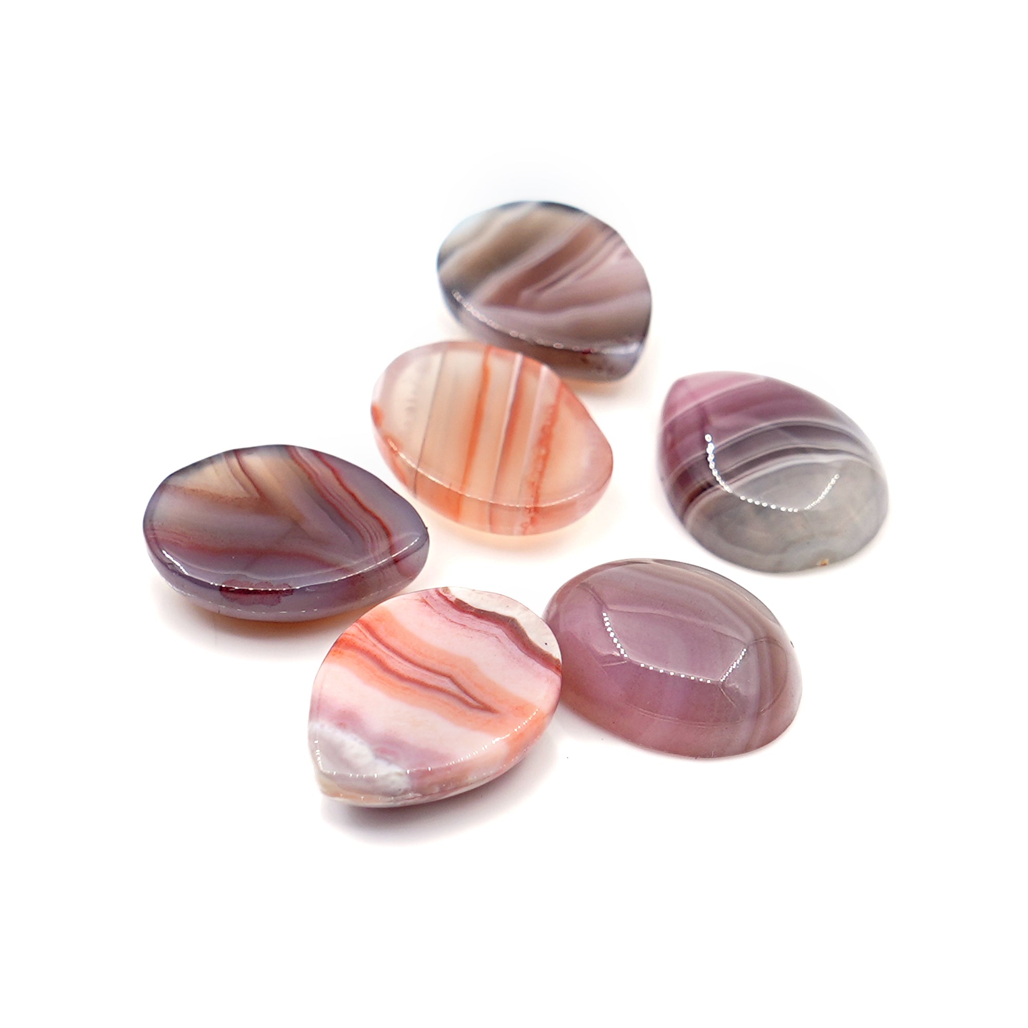 Natural Smooth Botswana Agate Cabochons