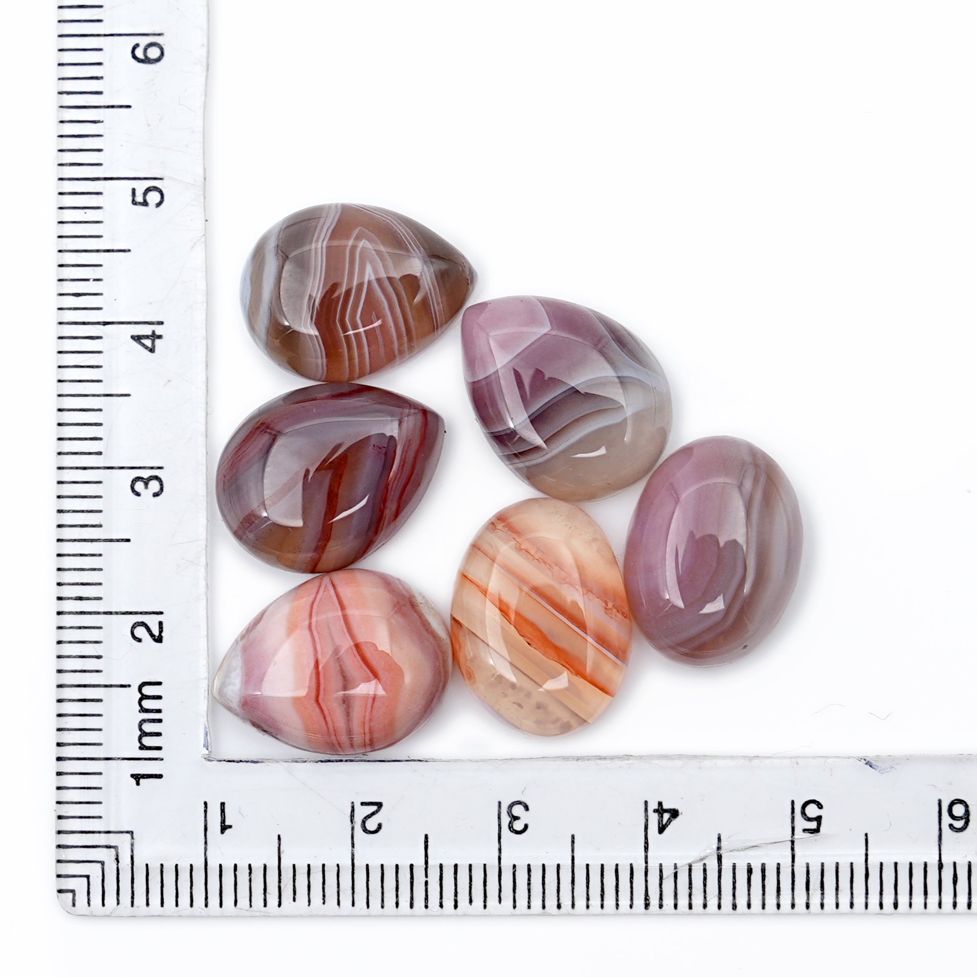 Natural Smooth Botswana Agate Cabochons