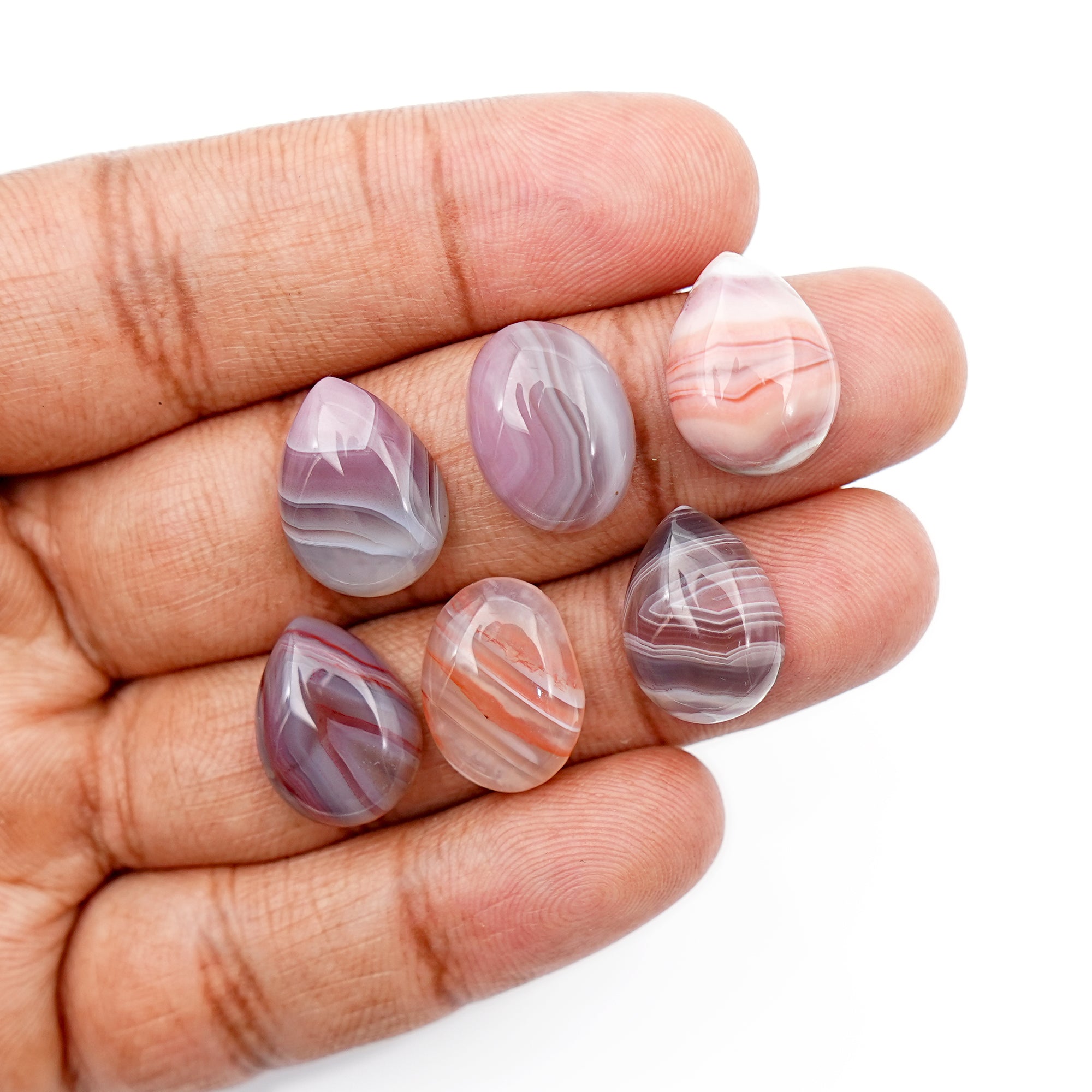 Natural Smooth Botswana Agate Cabochons