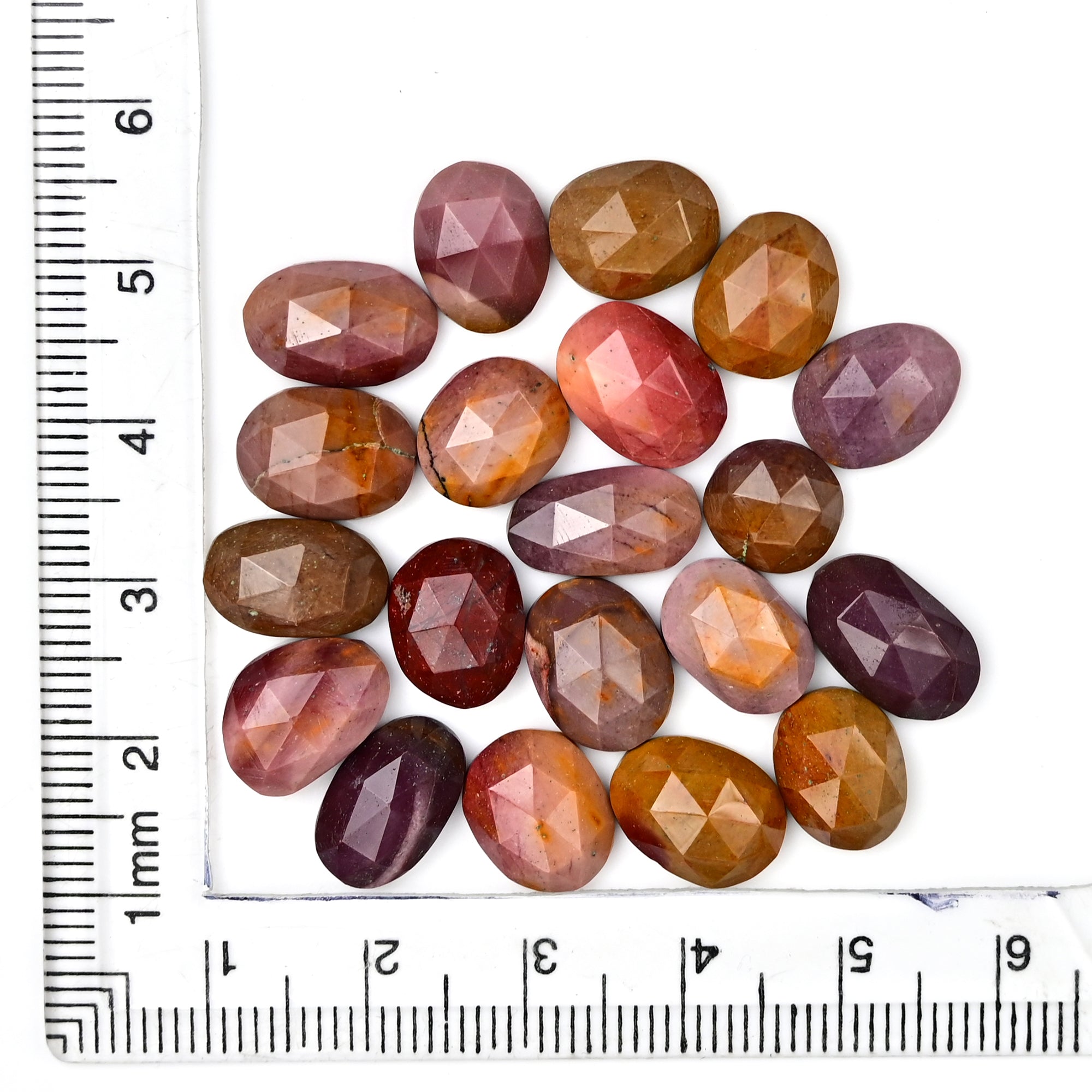 Mookaite Rosecut Freeform Cabochons | Natural Jasper Gemstones for Jewelry Making - 20 Pieces