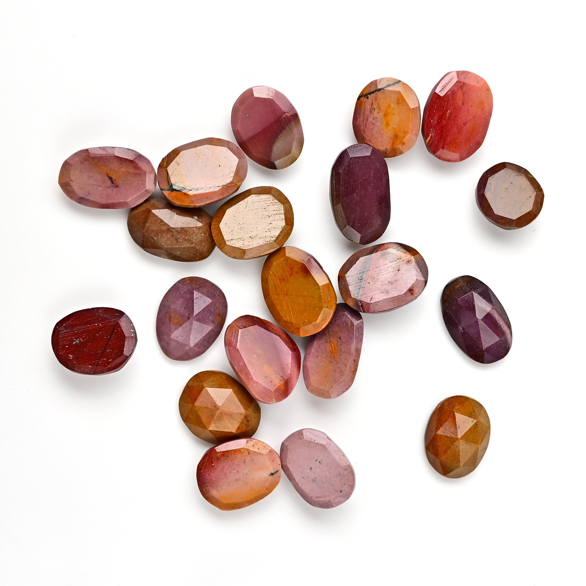 Mookaite Rosecut Freeform Cabochons | Natural Jasper Gemstones for Jewelry Making - 20 Pieces