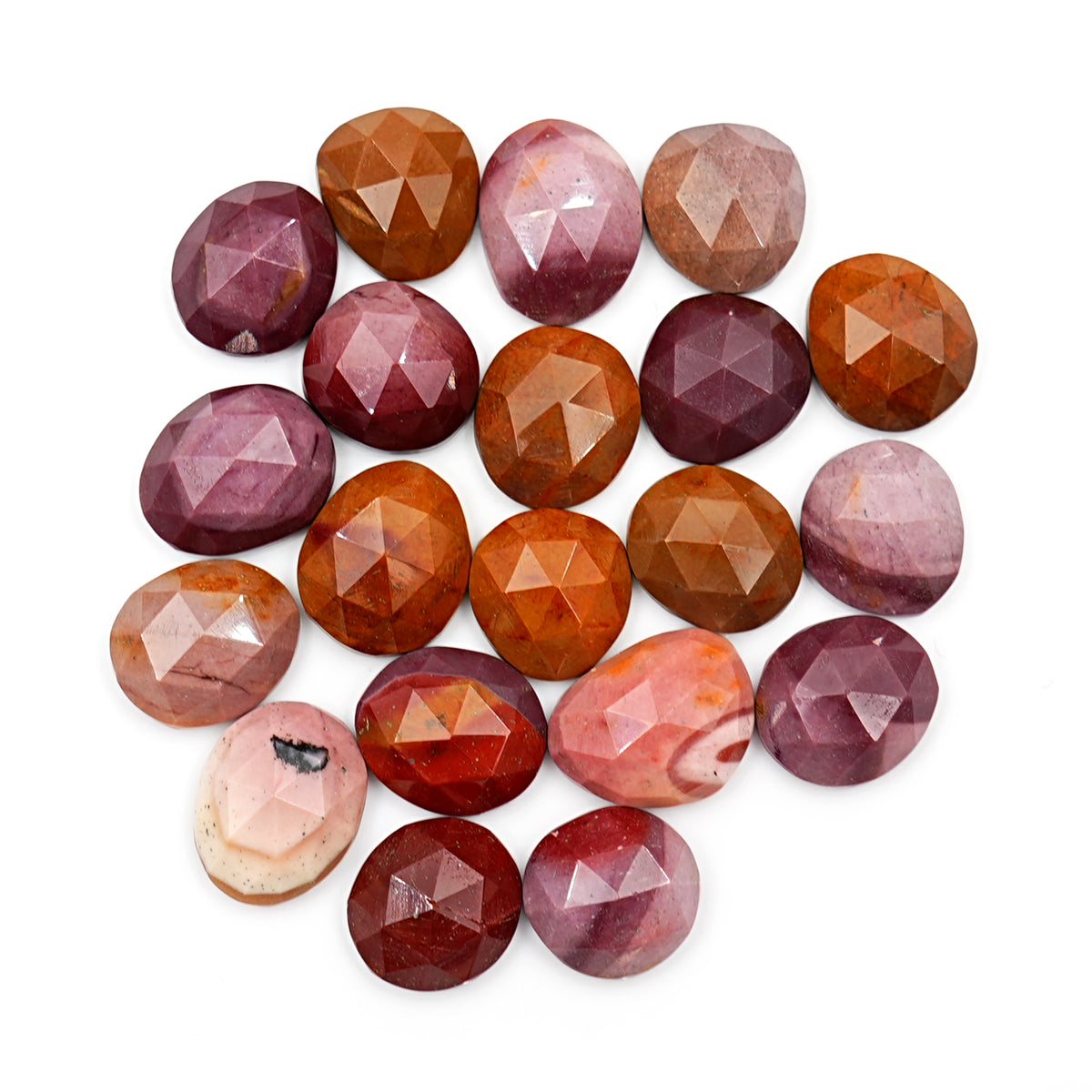 Mookaite Rosecut Freeform Cabs | Natural  Flat Back Gemstones for Jewelry Making - 20