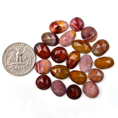 Mookaite Rosecut Freeform Cabochons | Natural Jasper Gemstones for Jewelry Making - 20 Pieces
