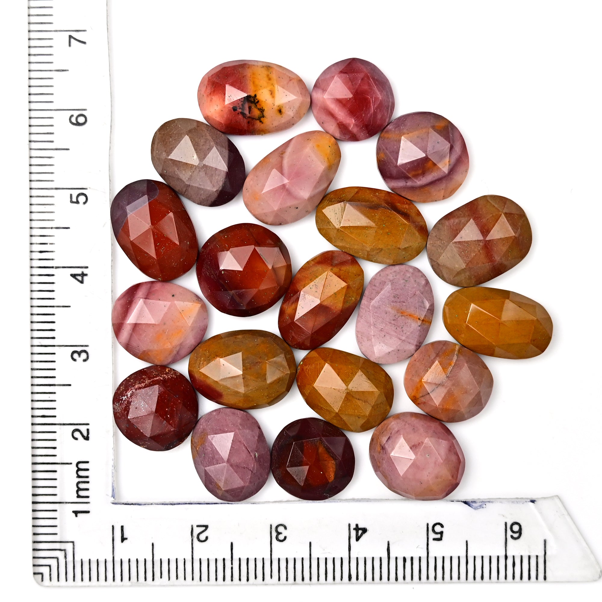 Mookaite Rosecut Freeform Cabochons | Natural Jasper Gemstones for Jewelry Making - 20 Pieces
