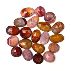 Mookaite Rosecut Freeform Cabochons | Natural Jasper Gemstones for Jewelry Making - 20 Pieces