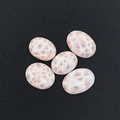 Natural Pink Larimar Smooth Cabs | Oval Shapes Gems With Soft Pink & Plum Tones -  5 Pices