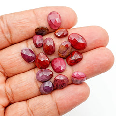 Mookaite Rosecut Freeform Cabochons | Natural Jasper Gemstones for Jewelry Making - 15 Pieces