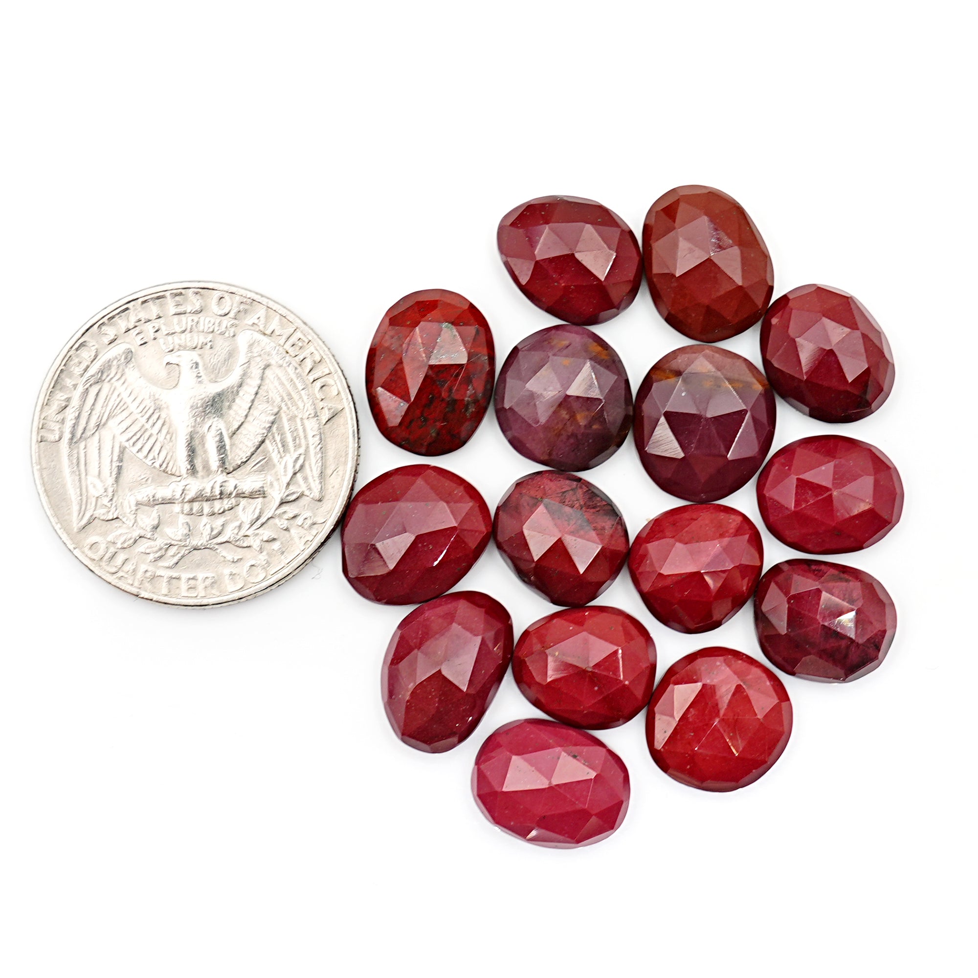 Mookaite Rosecut Freeform Cabochons | Natural Jasper Gemstones for Jewelry Making - 15 Pieces