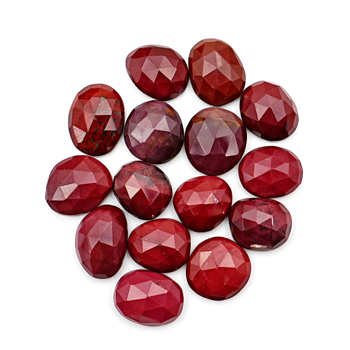 Mookaite Rosecut Freeform Cabochons | Natural Jasper Gemstones for Jewelry Making - 15 Pieces