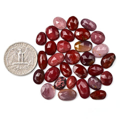 Mookaite Rosecut Freeform Cabochons | Natural Jasper Gemstones for Jewelry Making - 30 Pieces