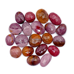 Mookaite Rose Cut Oval Cabochons | Flat Back Rose Cut Cabs for Jewelry Making - 20 Pieces