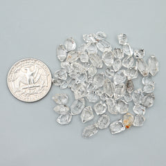 Natural Herkimer Diamond Crystals | Freeform Raw Quartz for Jewelry & Healing - 62 Pieces
