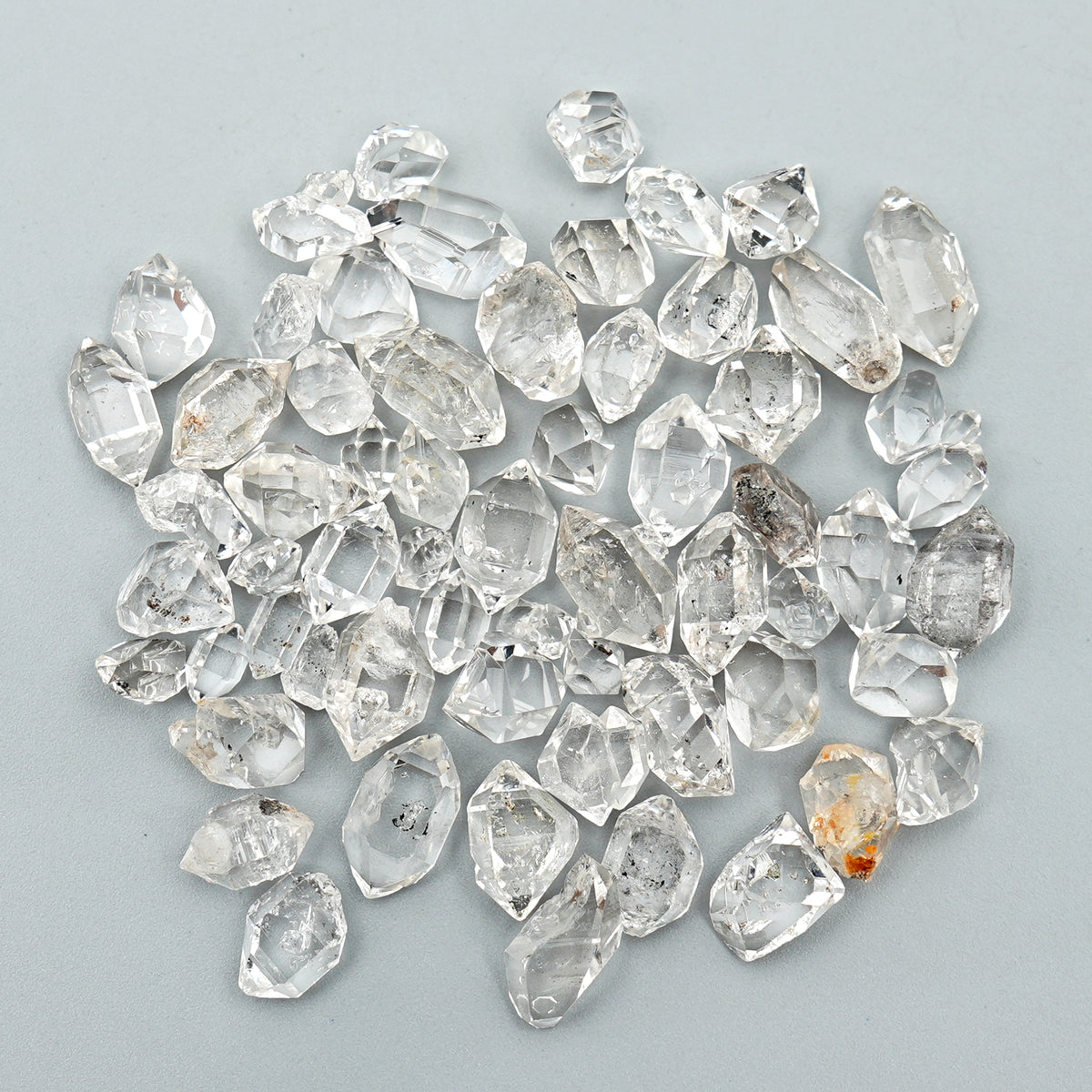 Natural Herkimer Diamond Crystals | Freeform Raw Quartz for Jewelry & Healing - 62 Pieces