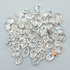 Natural Herkimer Diamond Crystals | Freeform Raw Quartz for Jewelry & Healing - 62 Pieces