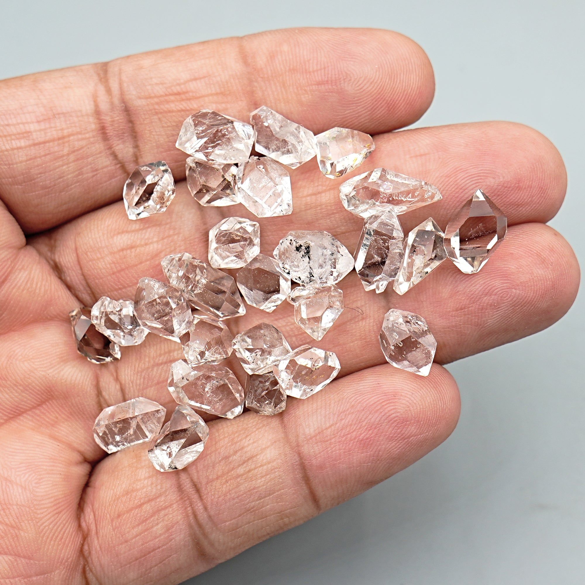 Herkimer Diamond Freeform | Natural Quartz Crystal for Jewelry Making - 26 Pieces